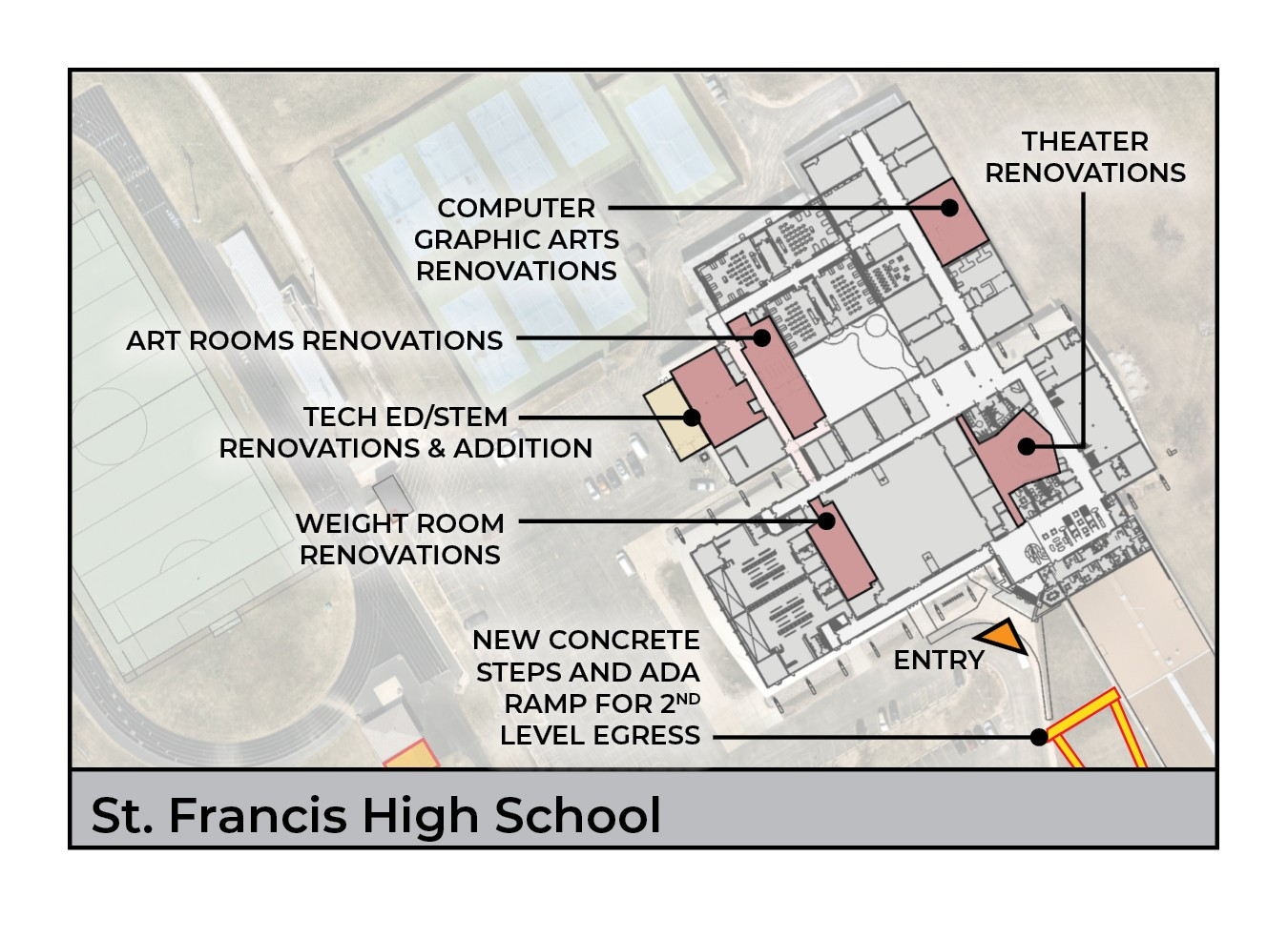 St. Francis High School Site Map