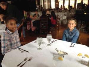 Students eat lunch in the Crystal Dining Room