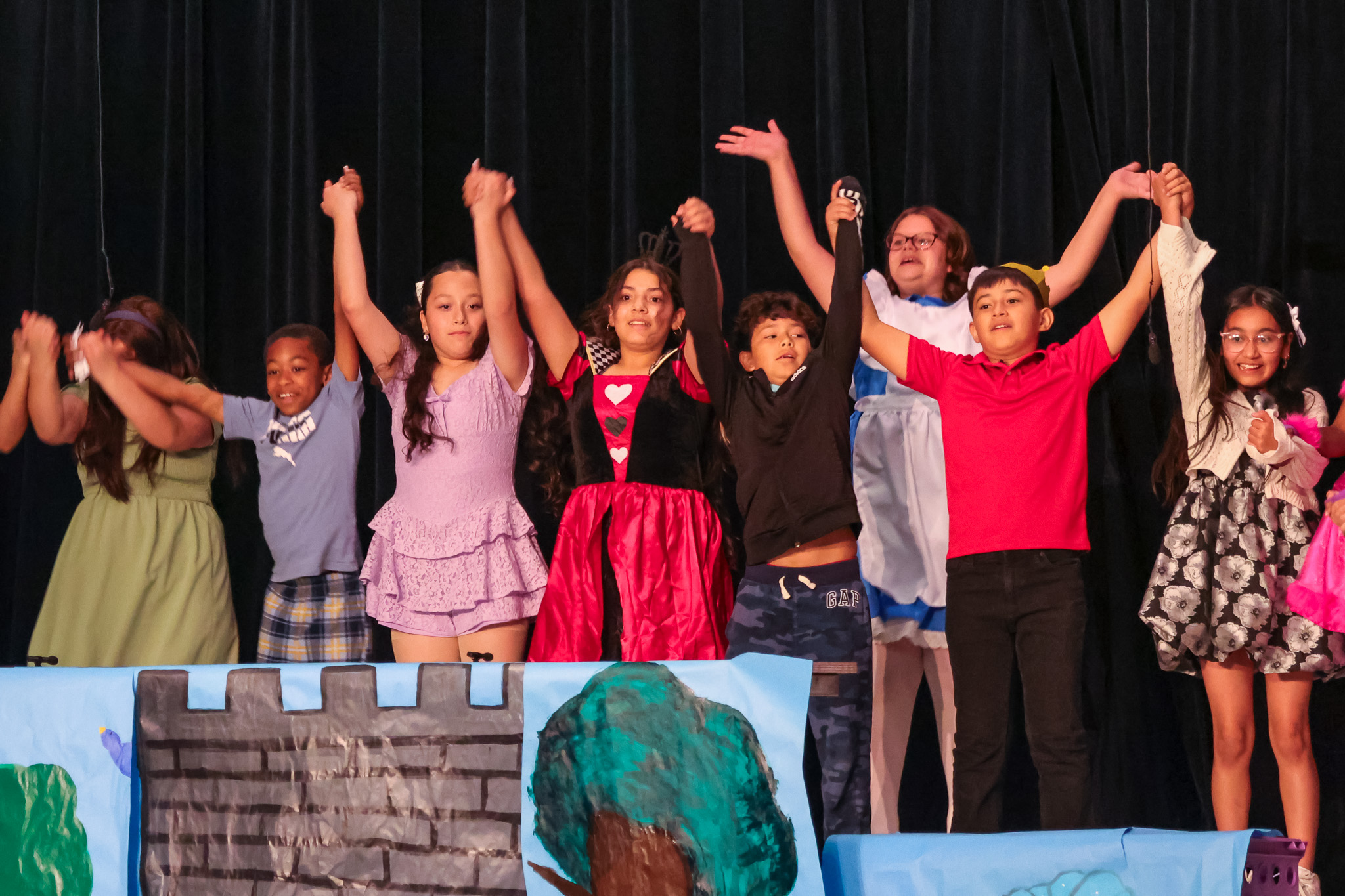 children taking bows