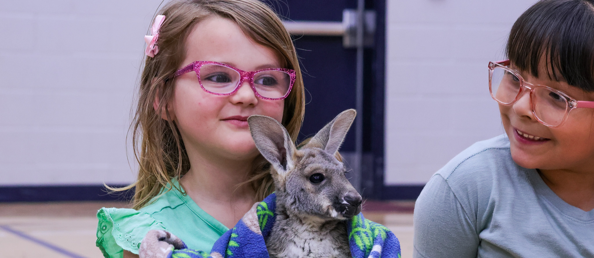 girl with kangaroo