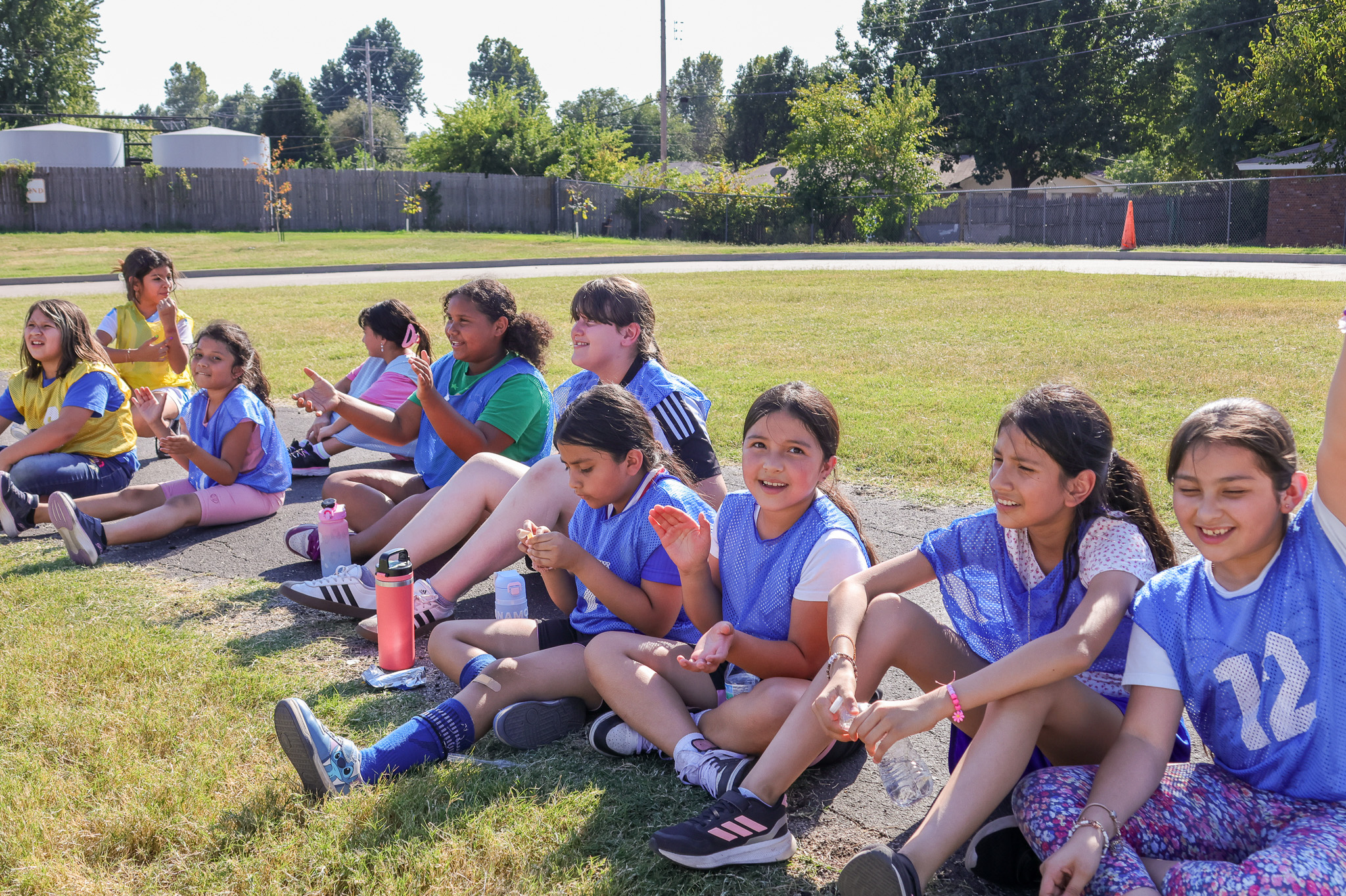 soccer team cheering