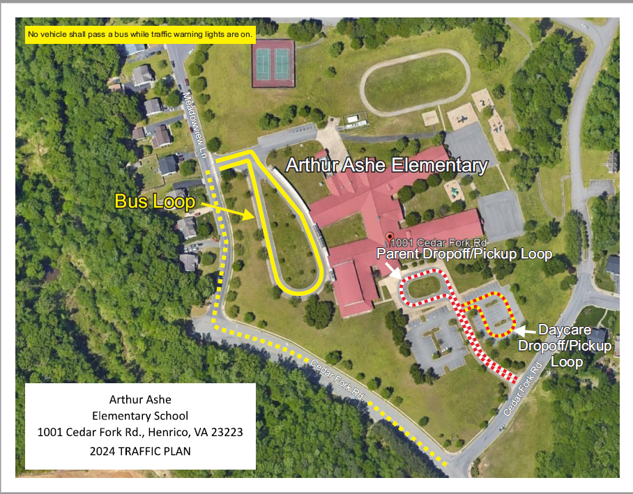 Traffic Safety Map | Arthur R. Ashe Jr. Elementary School