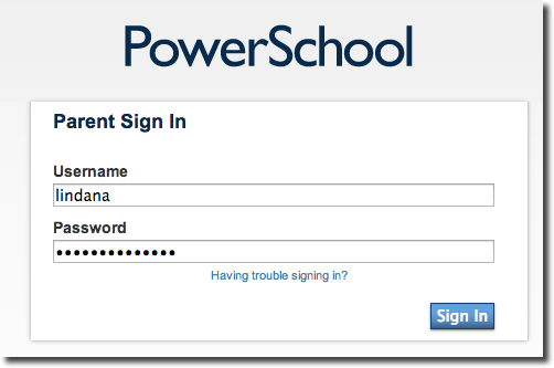 Power School Parent/Student Registration Log In