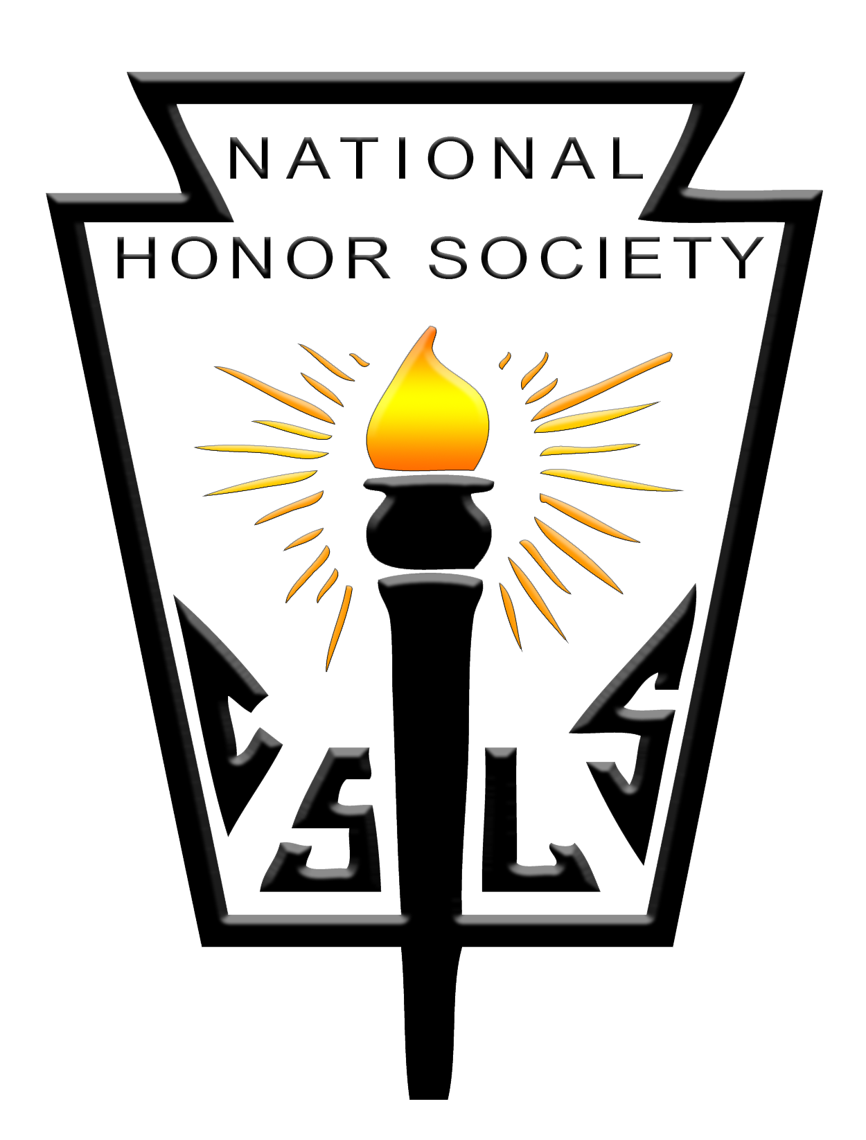 Logo of the group. It's a emblem with a black outline over it and a torch lit up by the center.