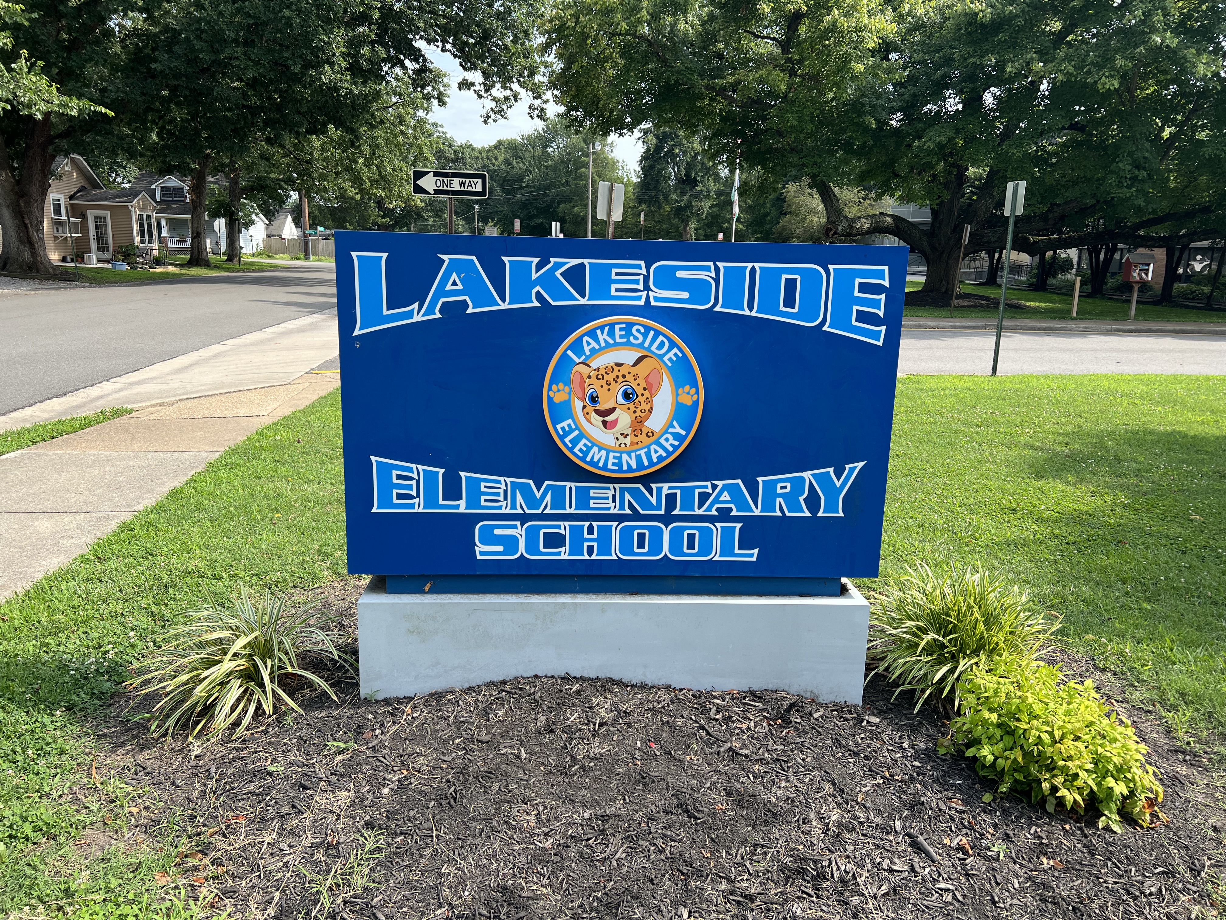 Lakeside Sign with Leopard Image