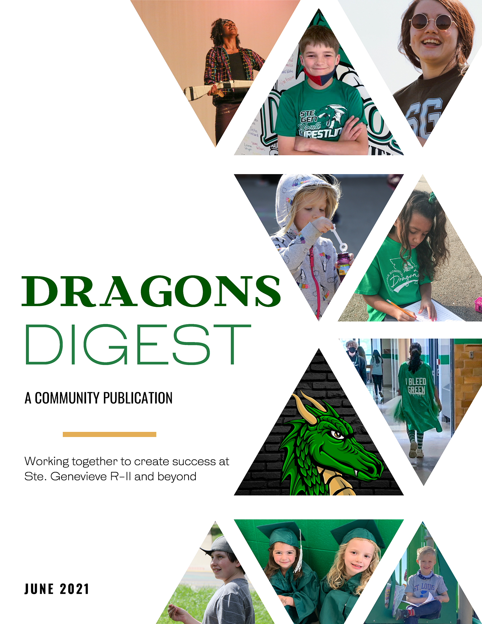 Visual of Cover of June 2021 Dragons Digest