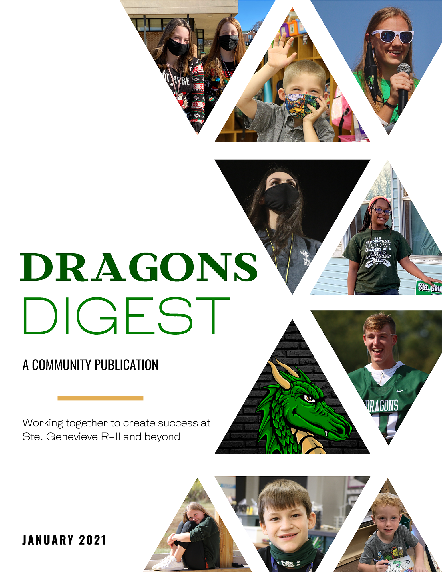 Visual of Cover of January 2021 Dragons Digest