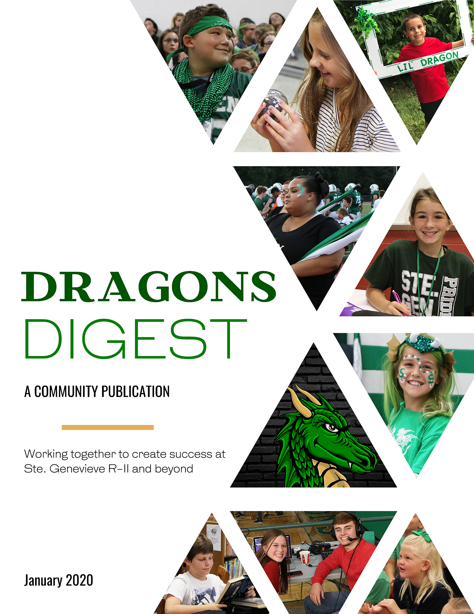 Visual of Cover of January 2020 Dragons Digest