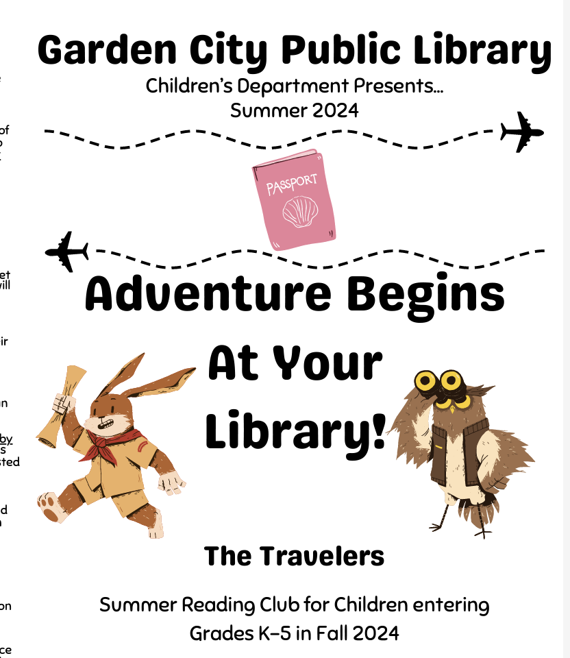 library k-5 summer adventure program logo