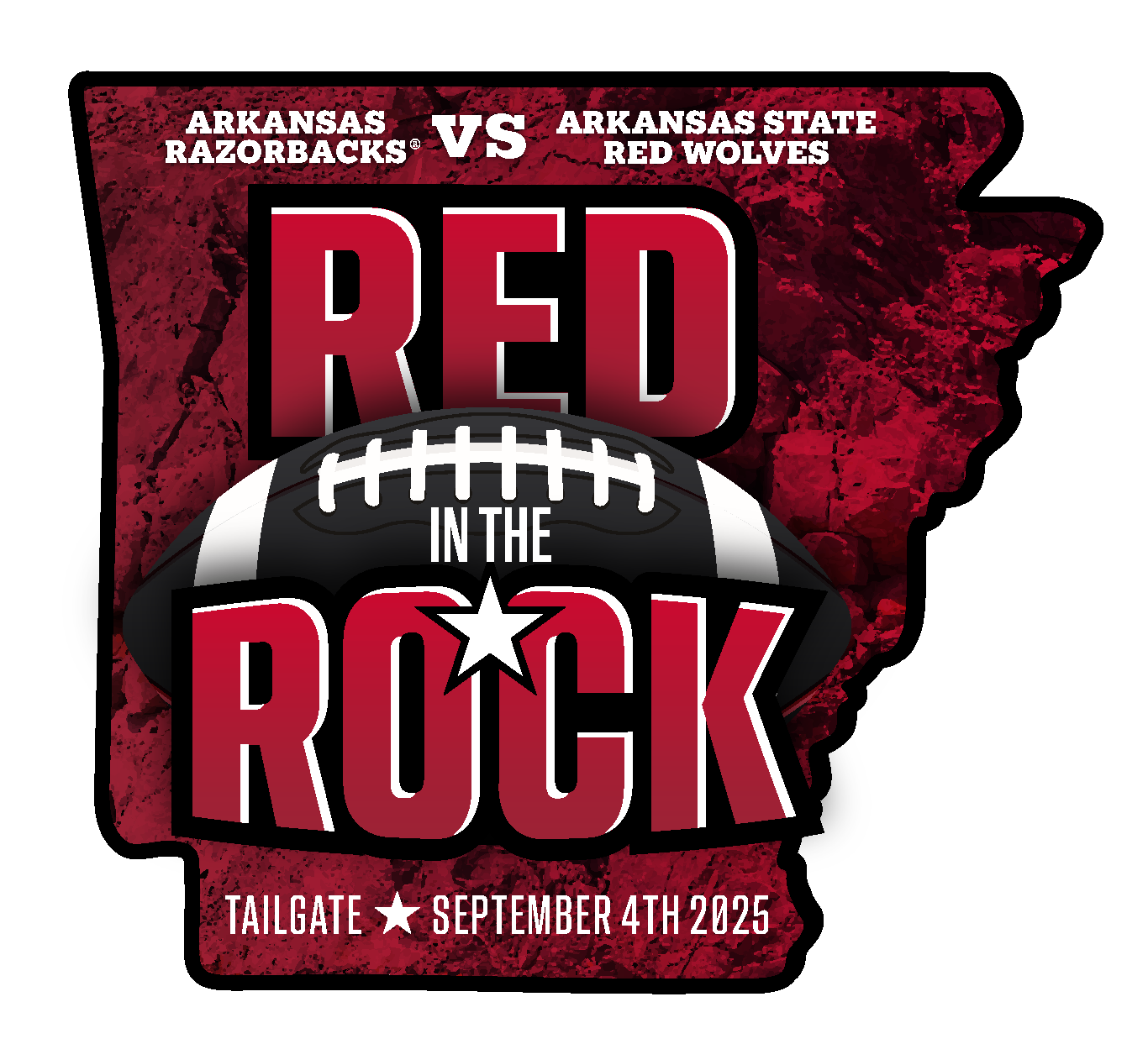 red in the rock tailgate logo