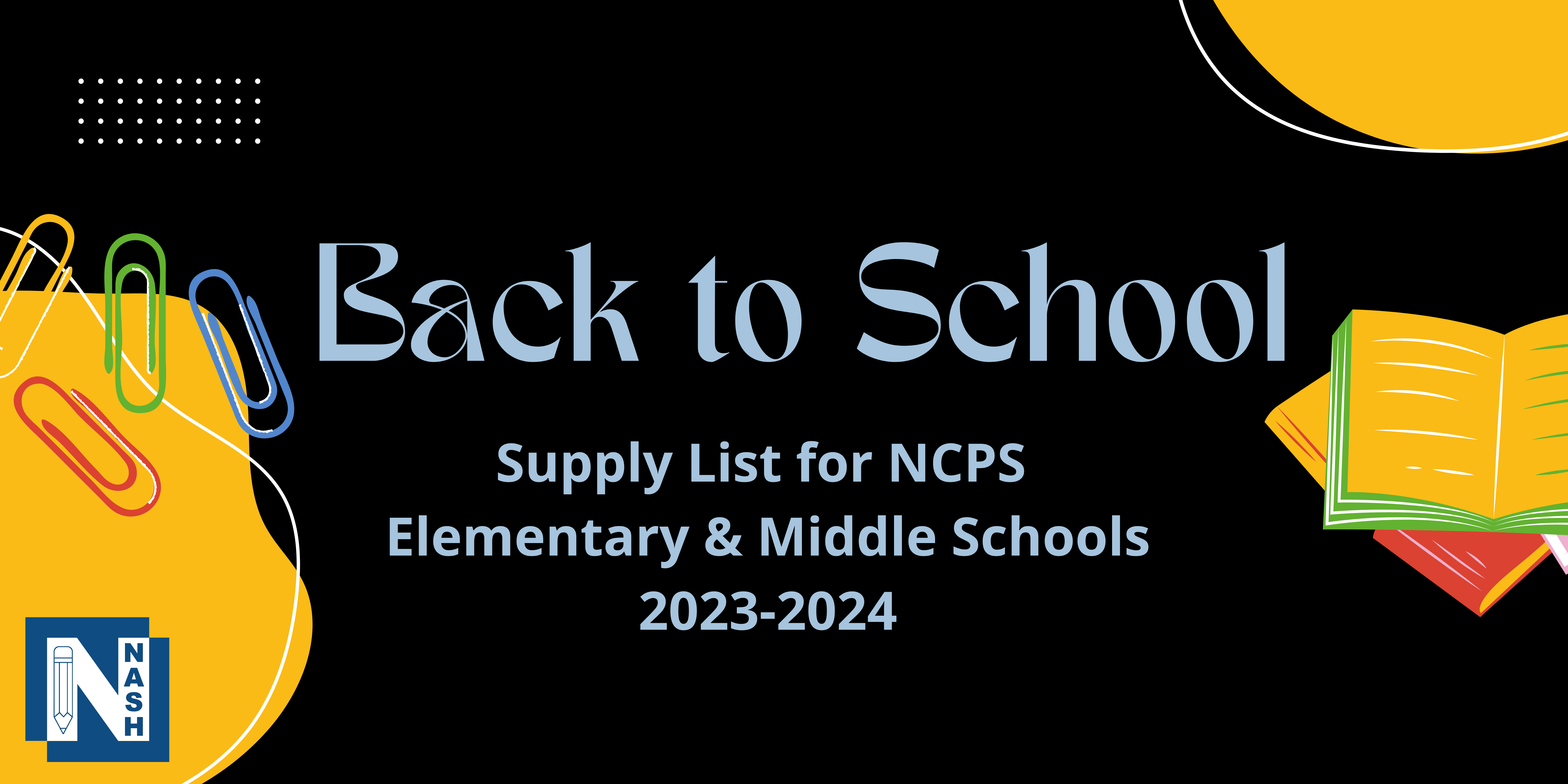 NCPS Supply List 2023 2024 Nash County Public Schools