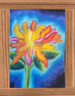 Artwork of a colorful flower