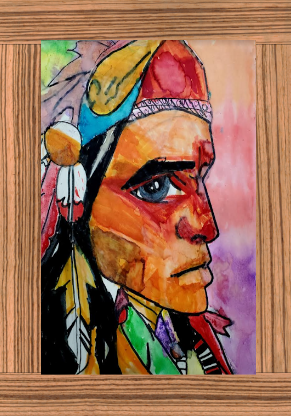 Artwork of an American Indian