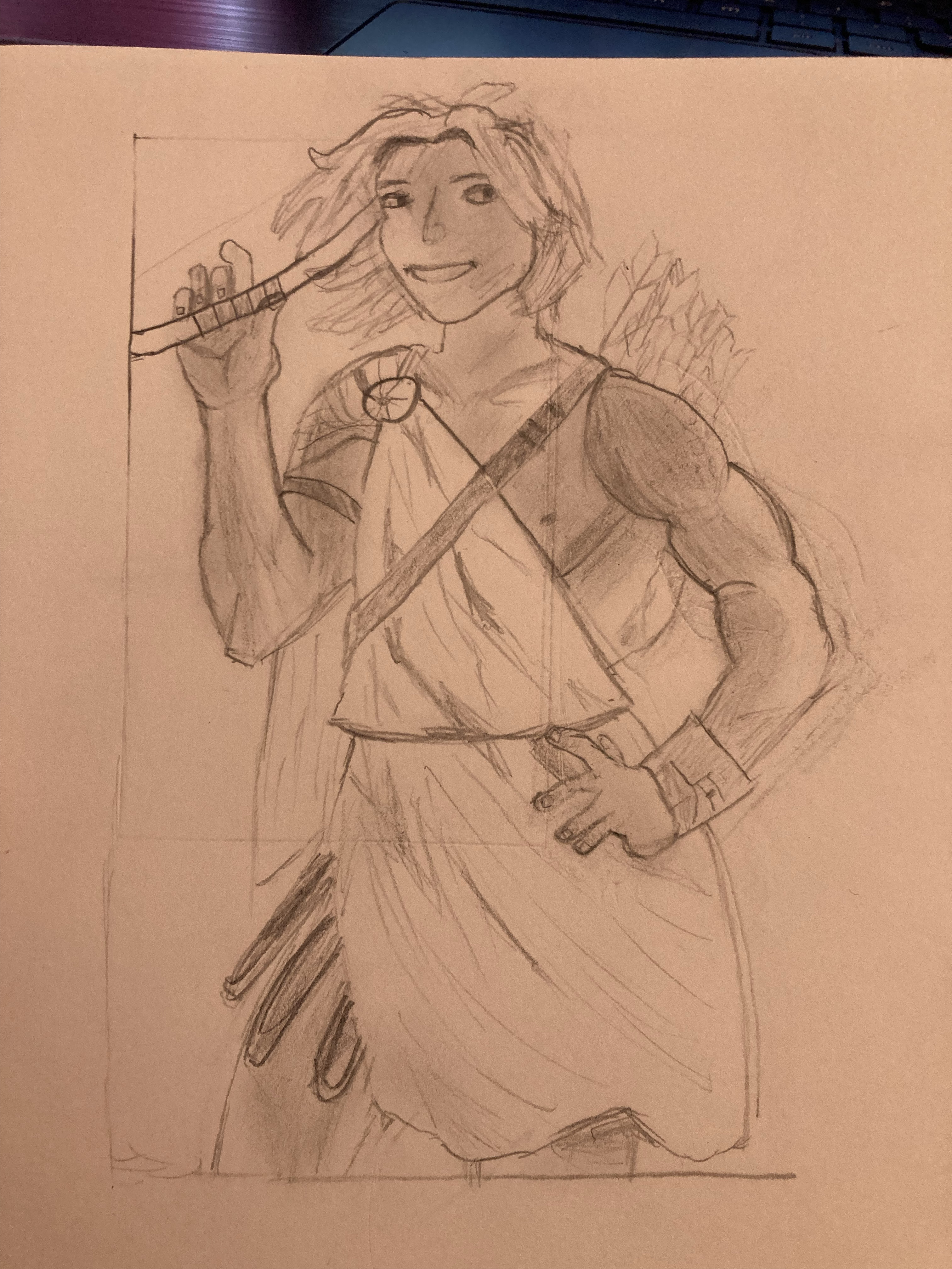 Artwork of a warrior wearing a toga
