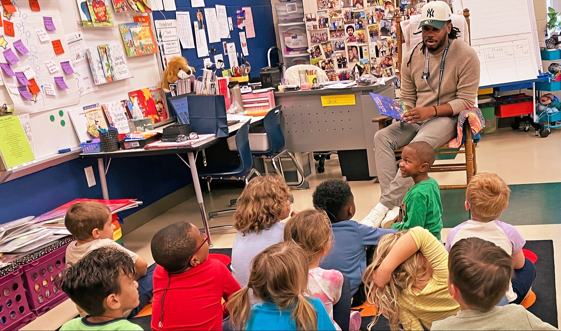 adult reading to children