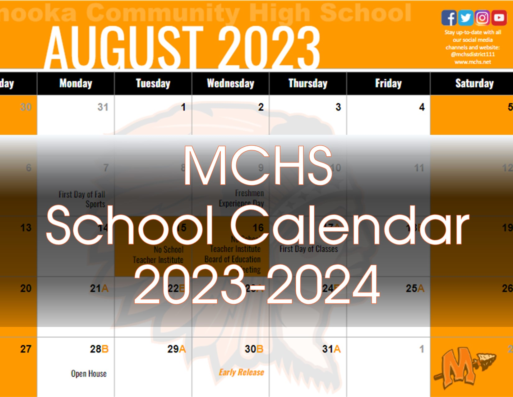 MCHS School Calendar 2022/23