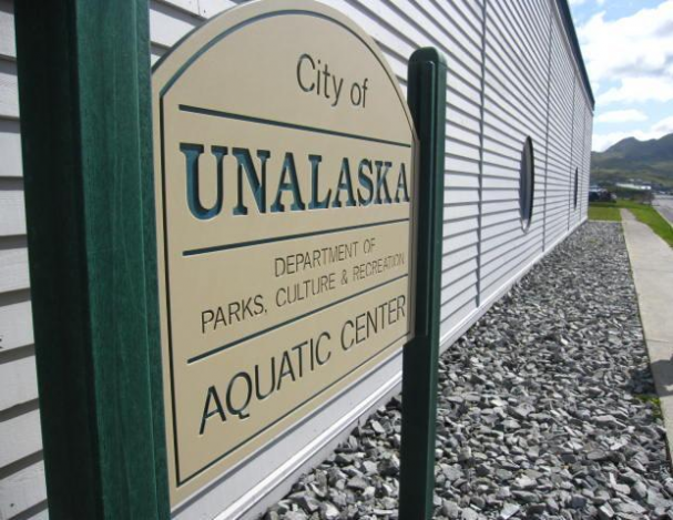 City of Unalaska Aquatics Center Sign
