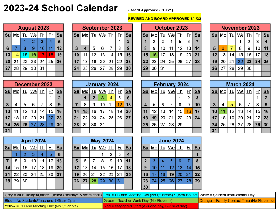 DISTRICT CALENDAR Washington Local Schools DISTRICT CALENDAR Washington Local Schools