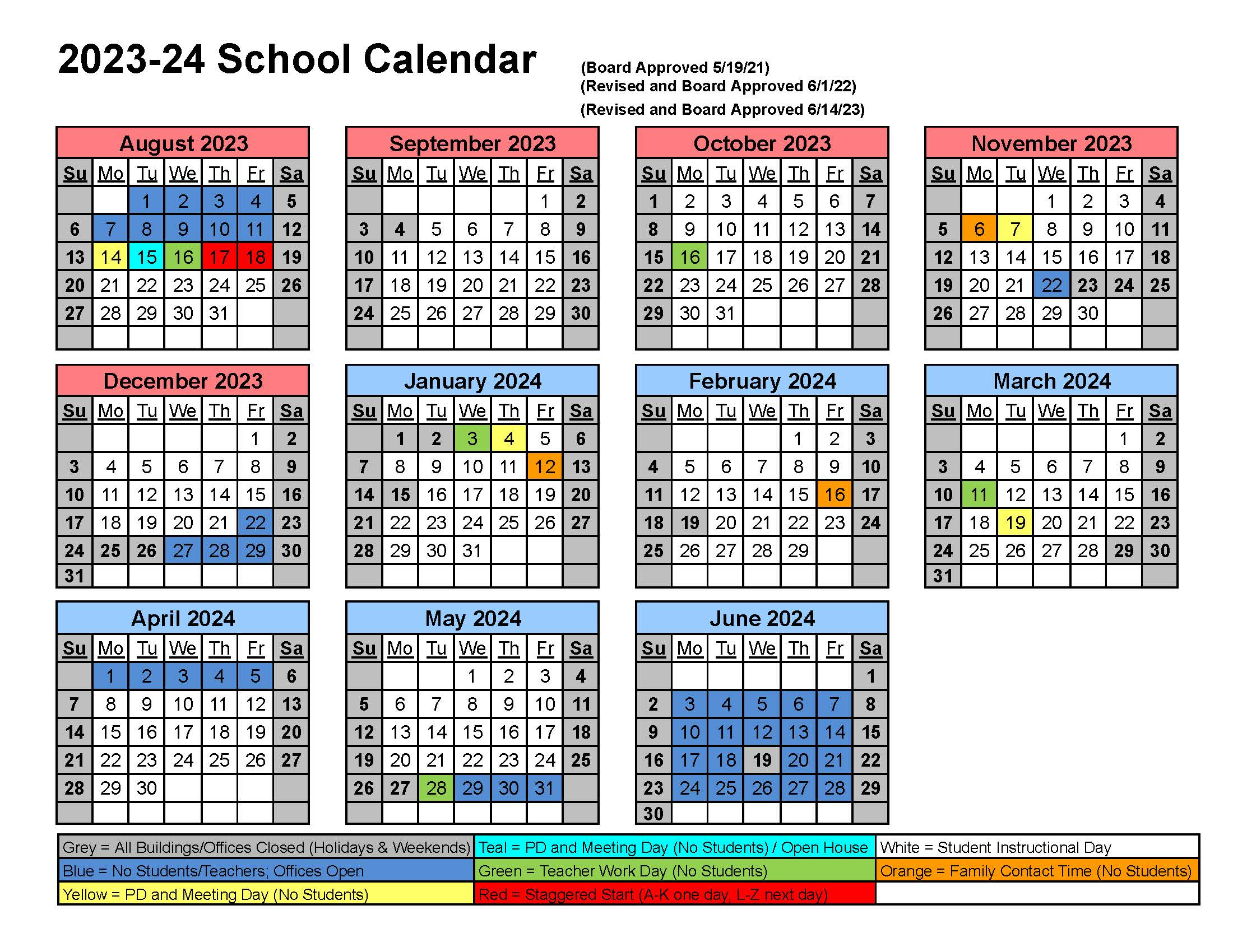 DISTRICT CALENDAR Washington Local Schools