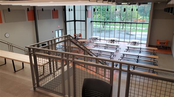 Stairs to the cafeteria