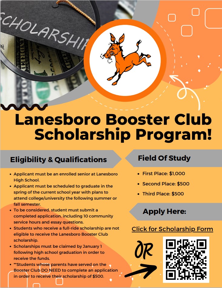 Booster Club Scholarship Flyer