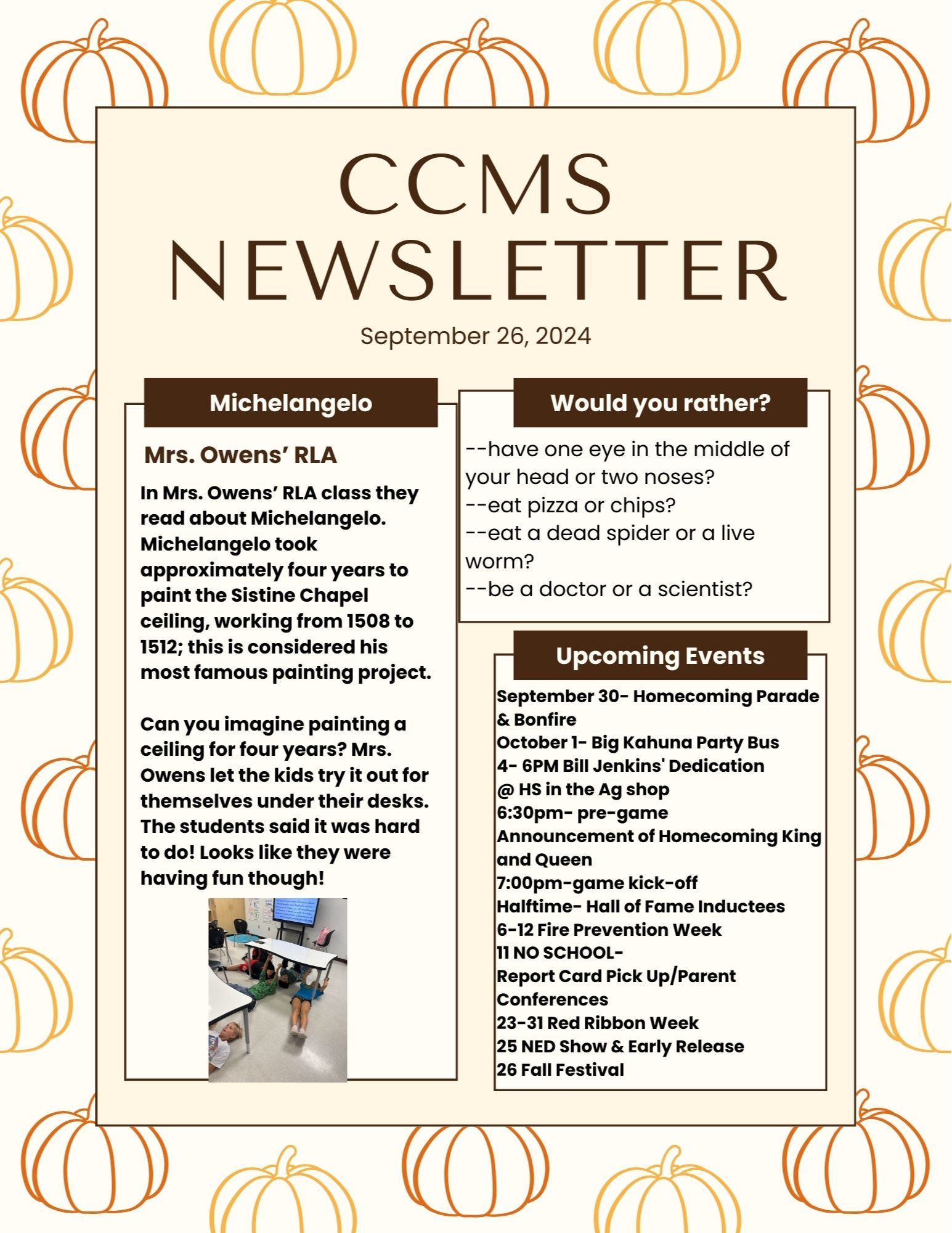 Weekly Newsletter