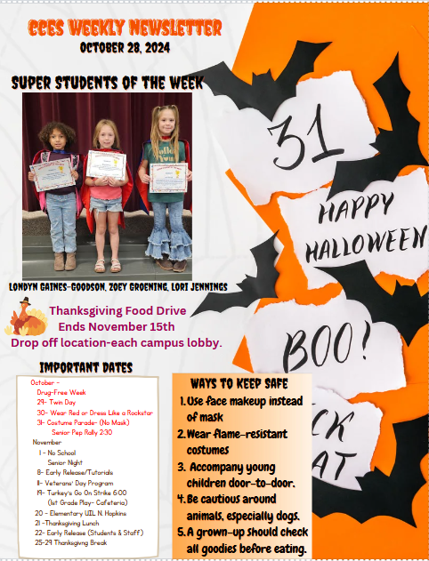 Elementary Weekly Newsletter 10/28/2024