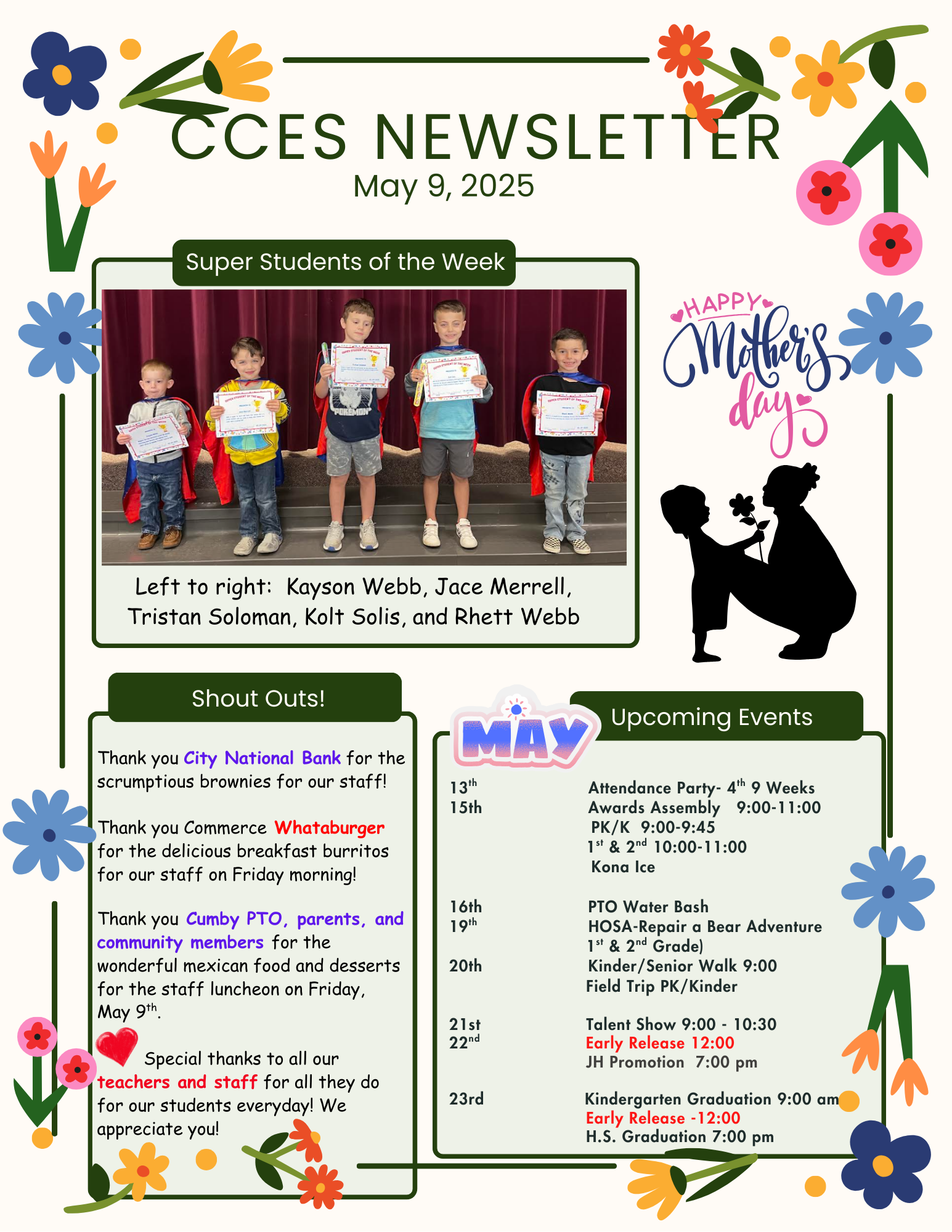CCES Newsletter May 9, 2025