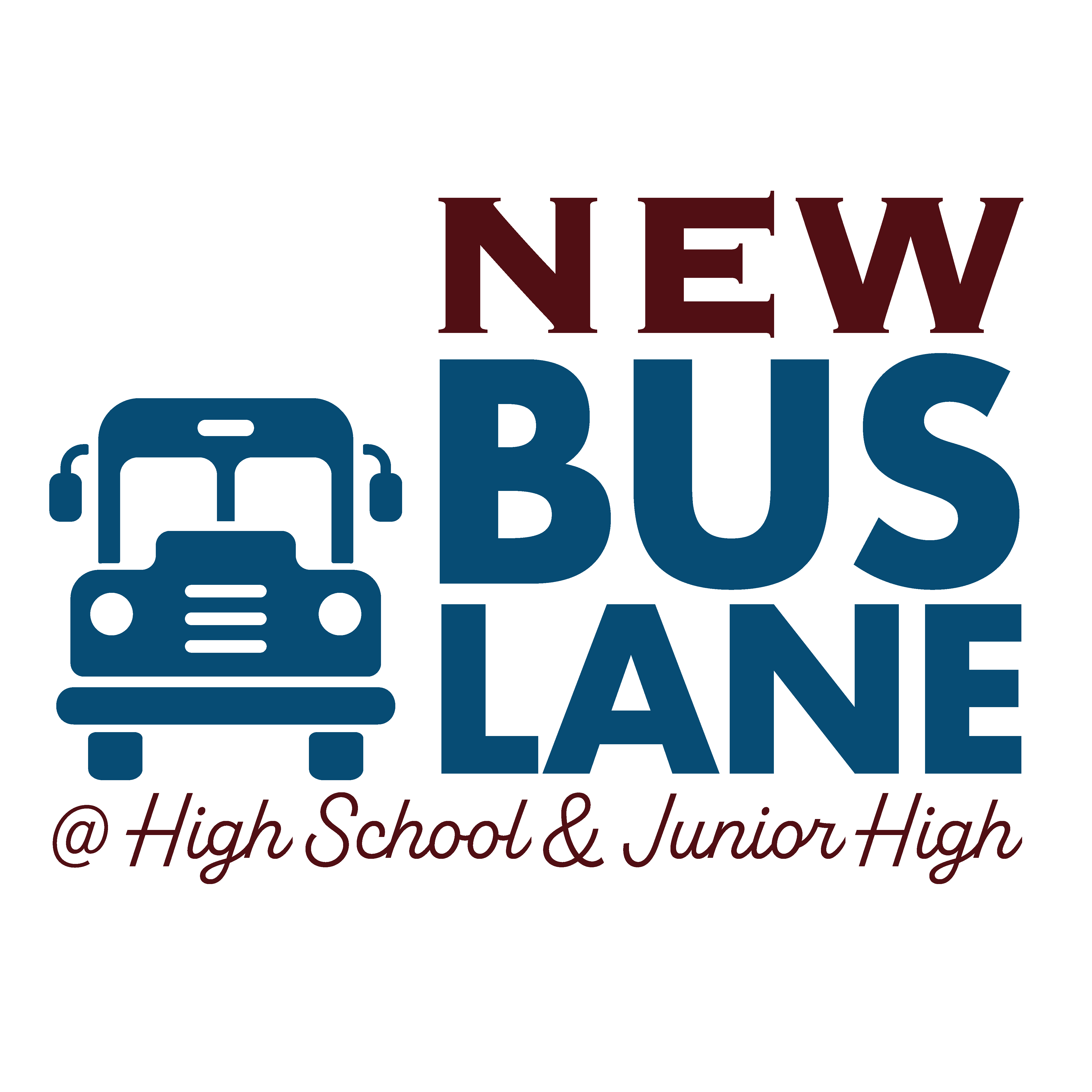 New Bus lane at high school and junior high with school bus