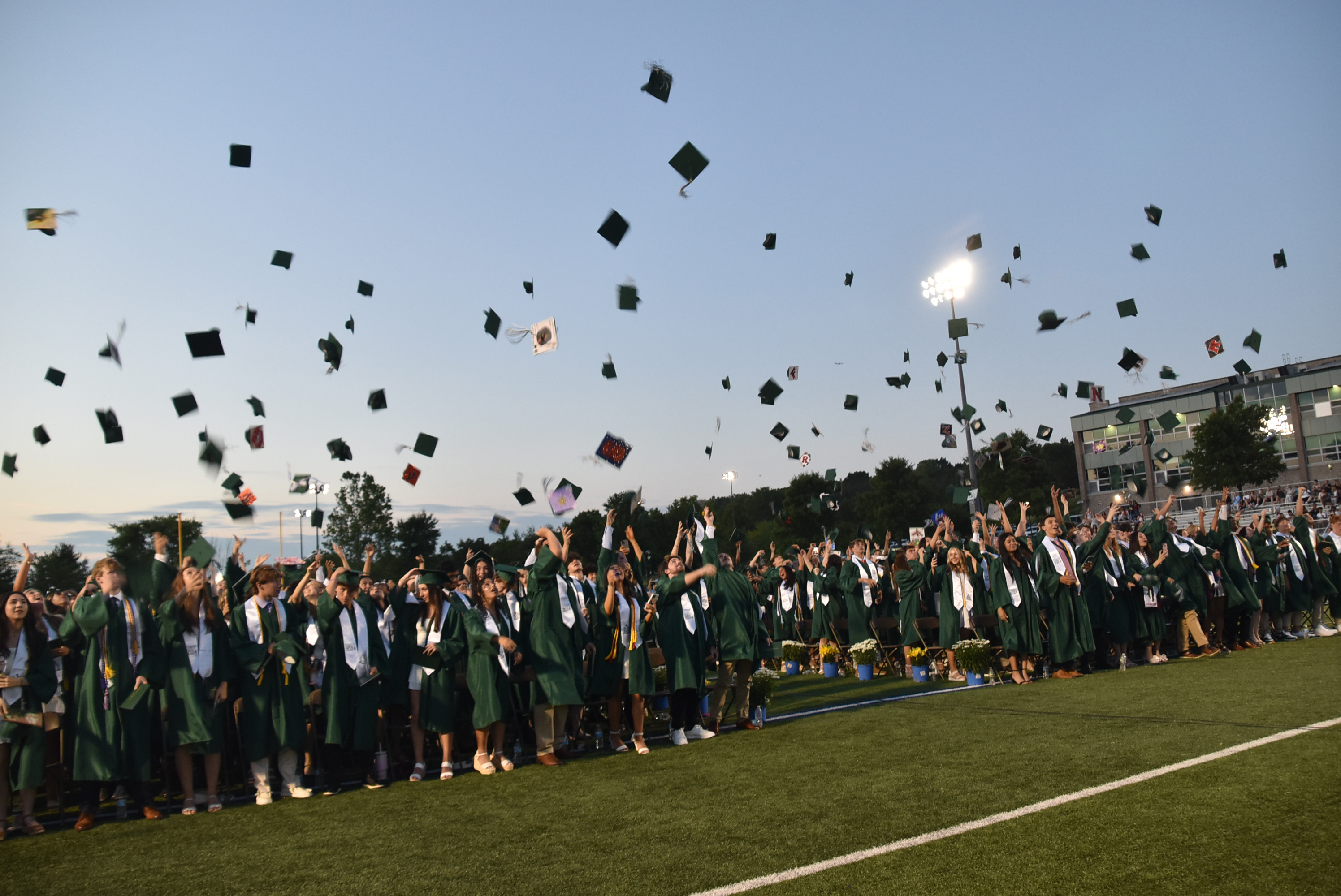 The MTHS Class of 2024 tosses their mortar boards in the air! Congratulations!