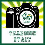 Yearbook Staff Icon with a camera and Lazar Middle School Logo