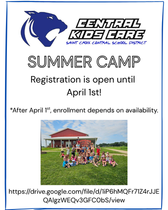 KidsCARE  Summer Camp Registration Open until April 1st!