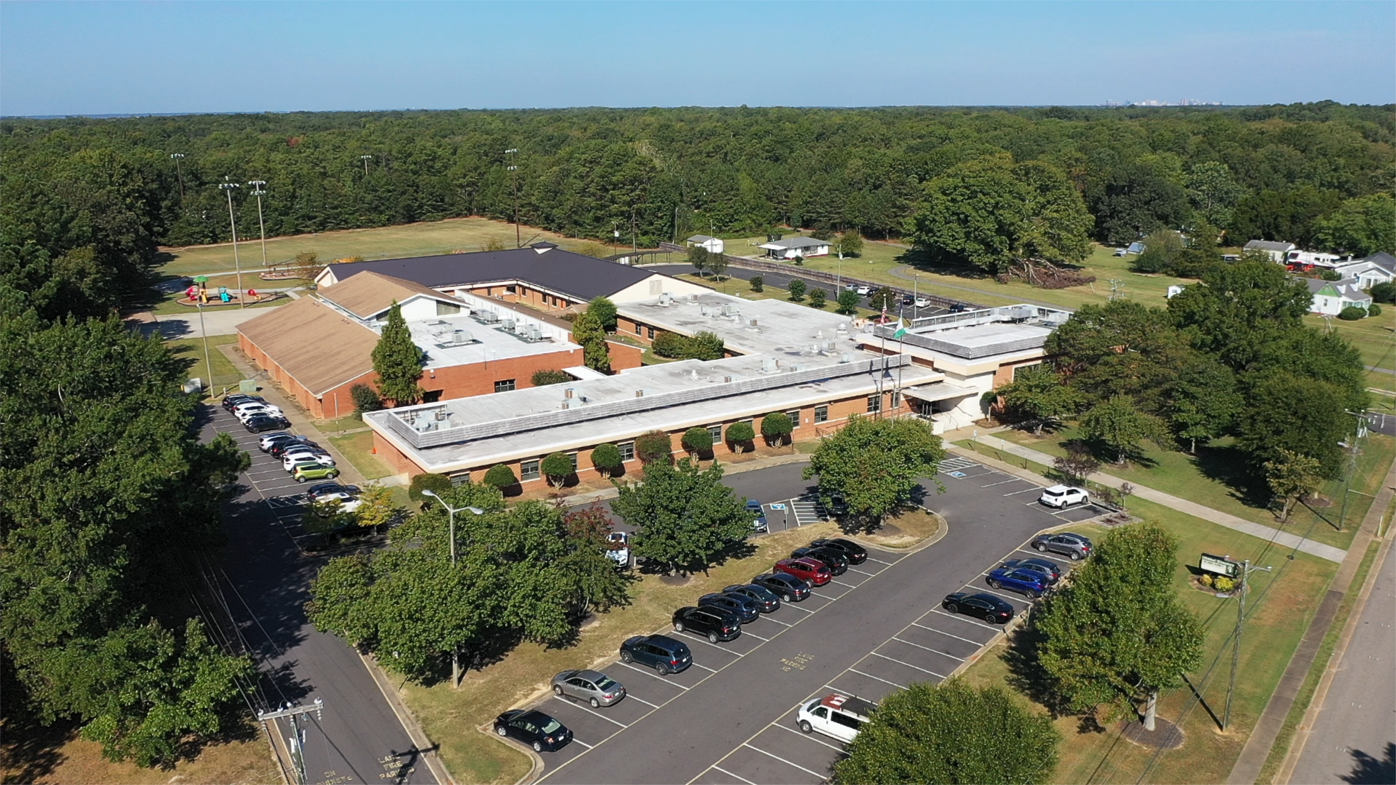 Drone view of the school