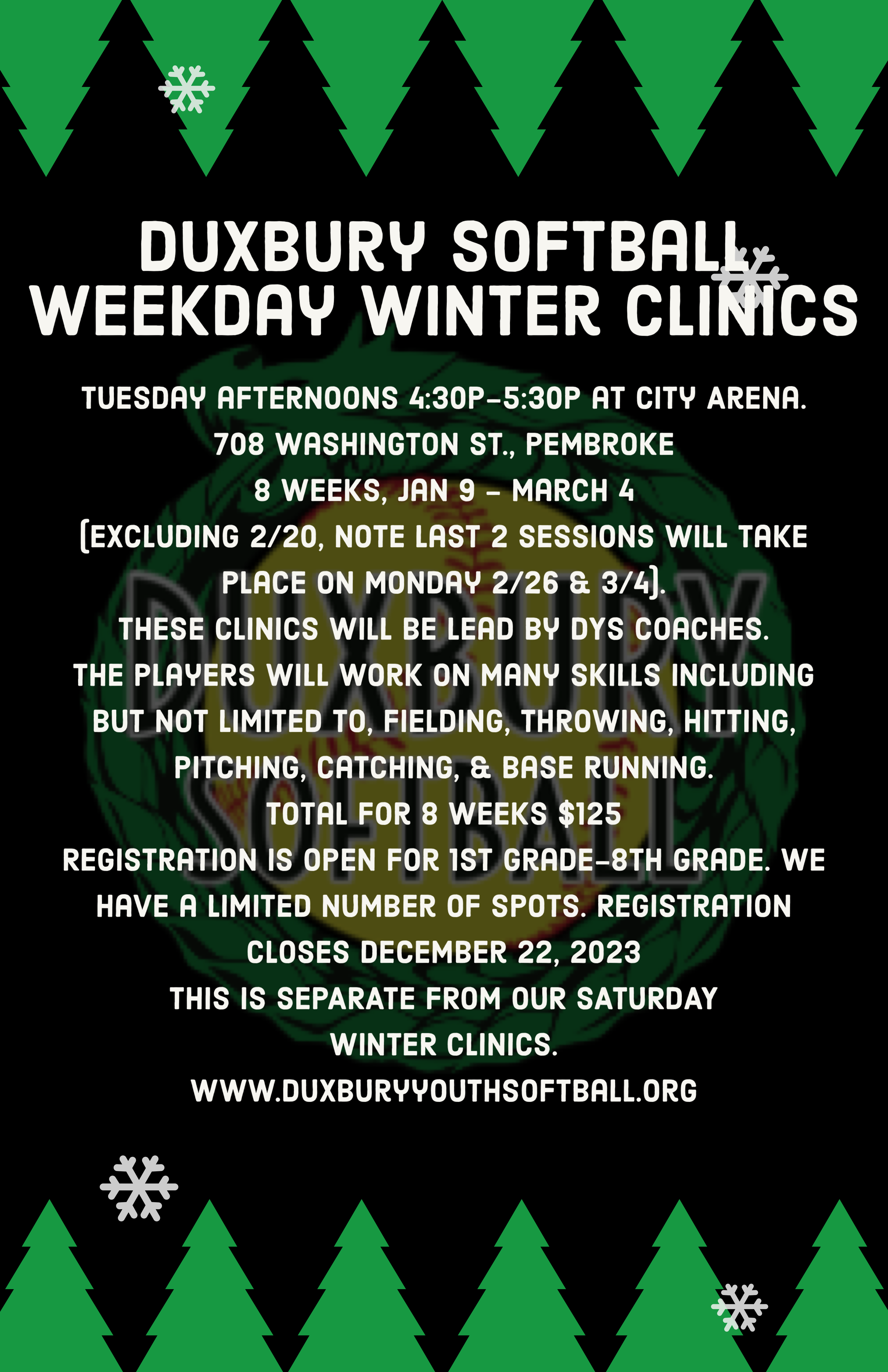 Softball Winter Clinic Information
