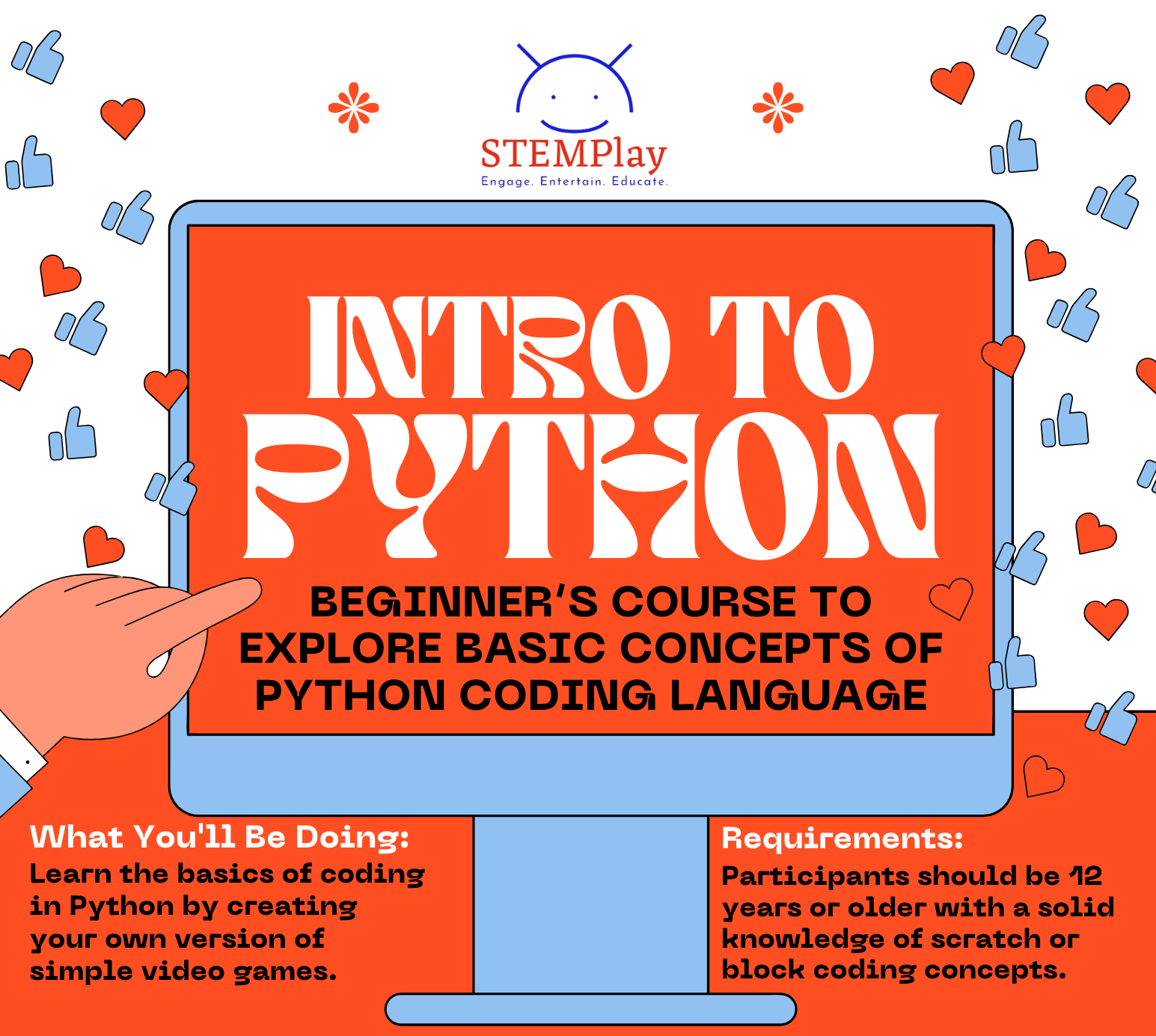 Intro to Python Coding Language.  12 years or Older.  Contact Dux Recreation