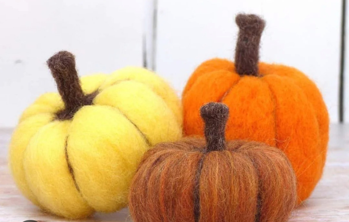 felt pumpkins