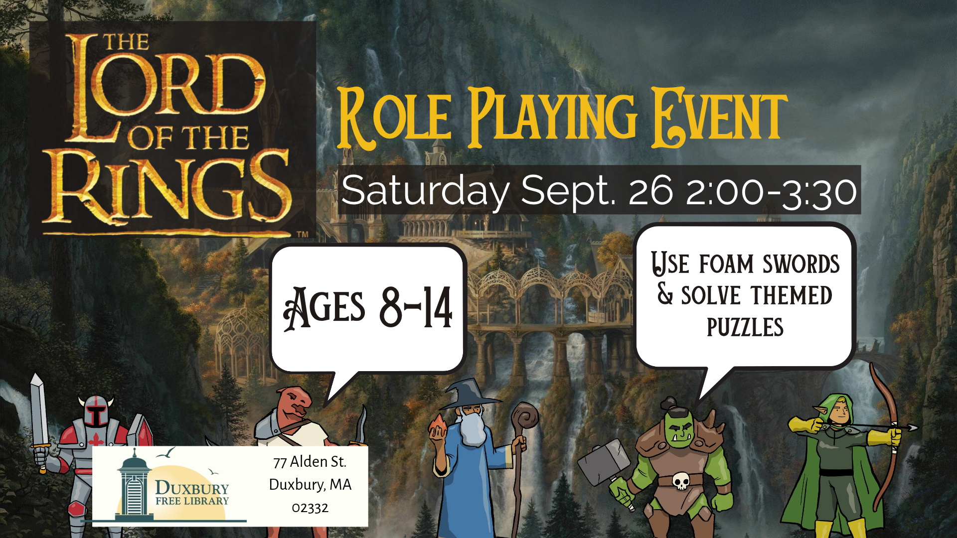 Lord of the Rings event at Duxbury Free Library
