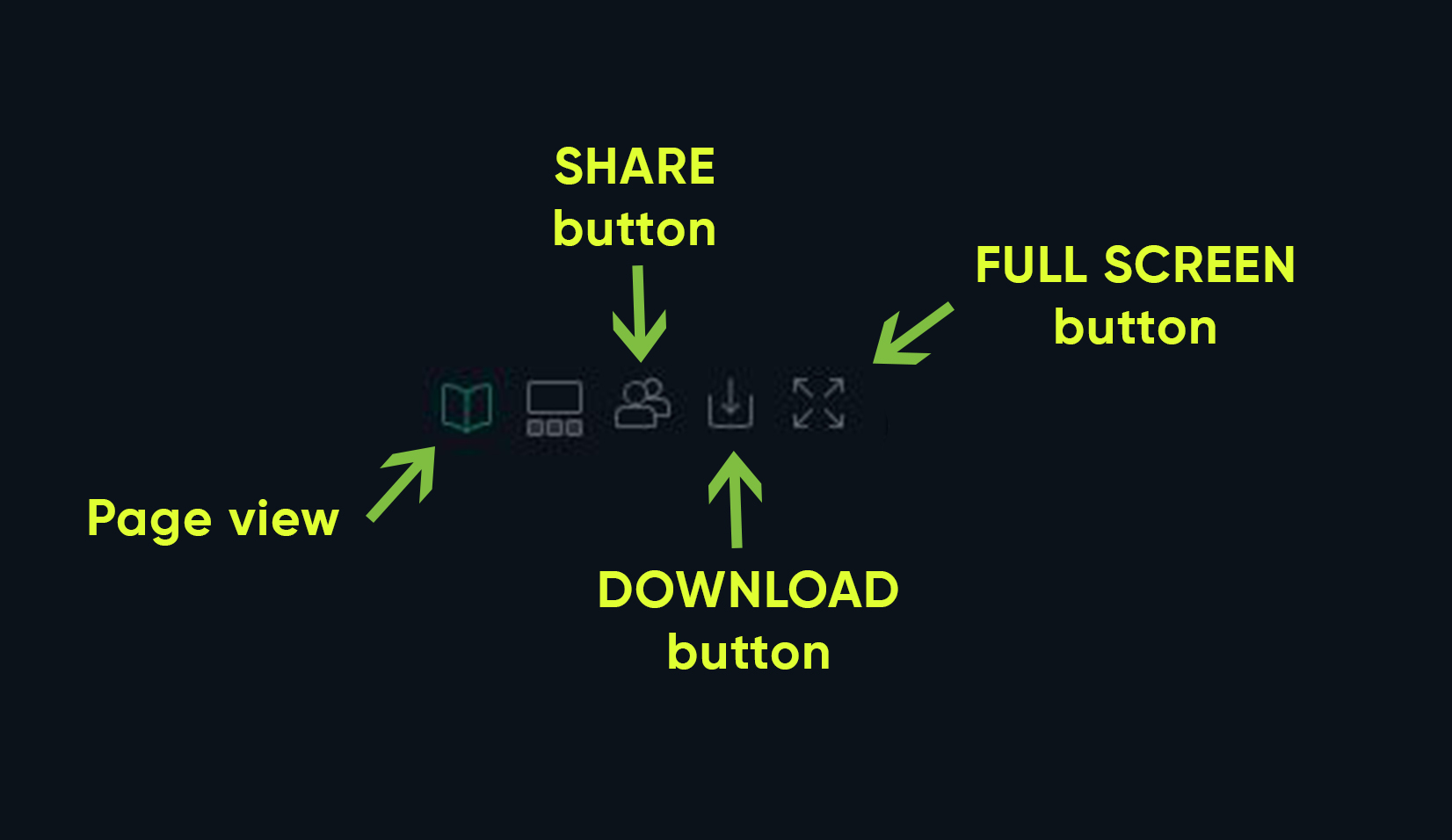 Layout of buttons on digital program software