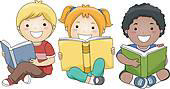 Kids reading books