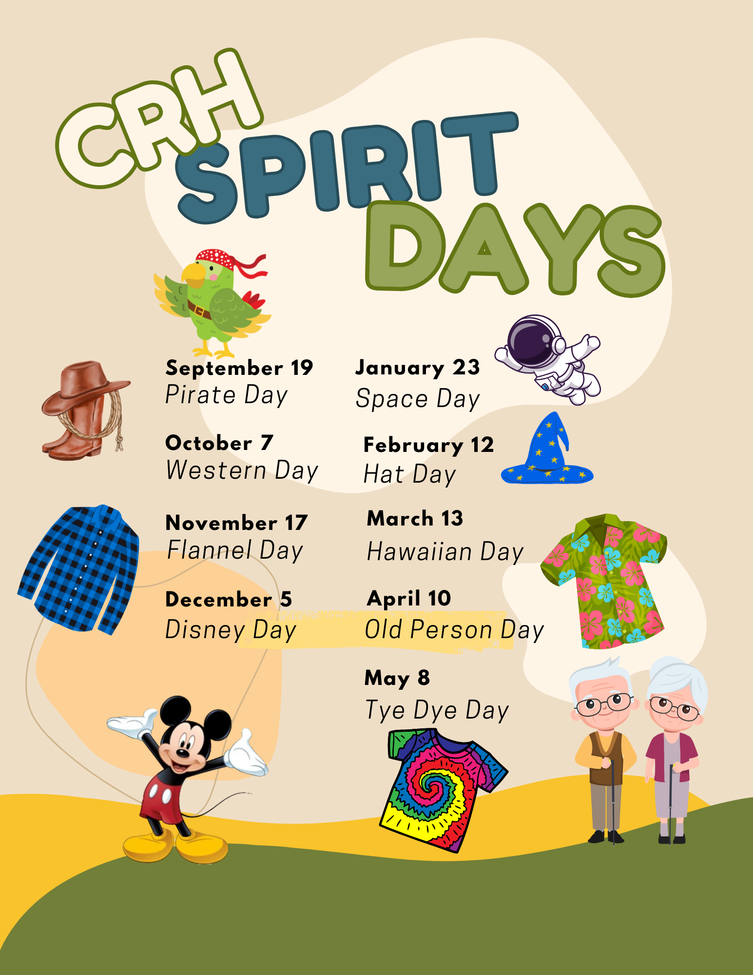Spirit days 2025-26