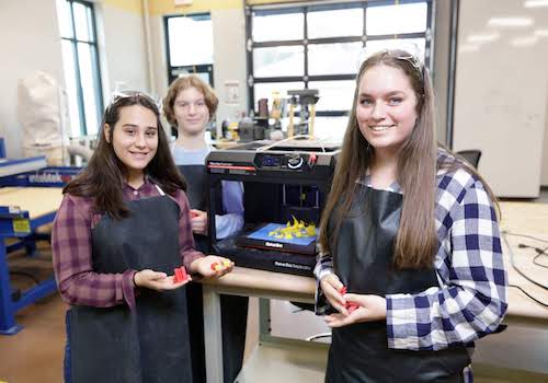 Students in the STEM lab