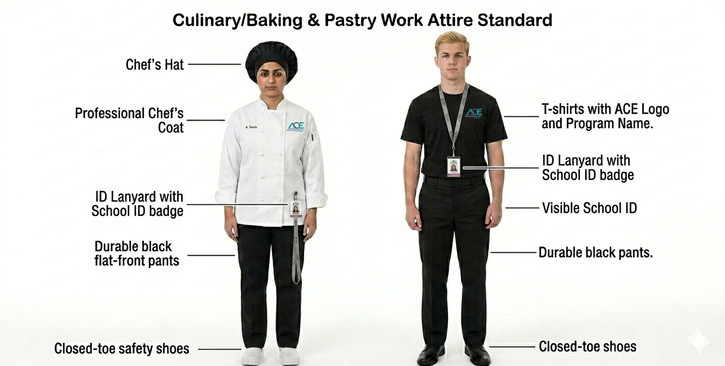 Culinary Baking & Pastry Work Attire