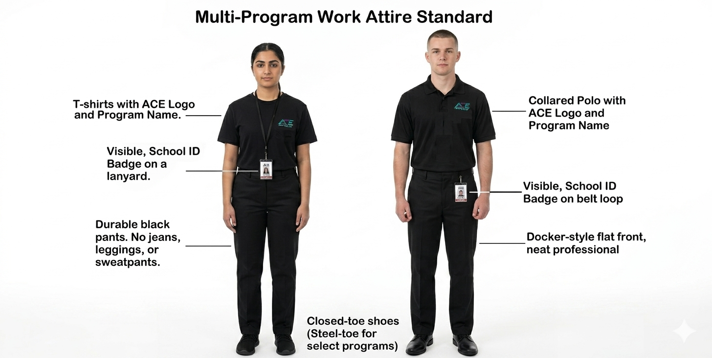 Multi-Program Work Attire