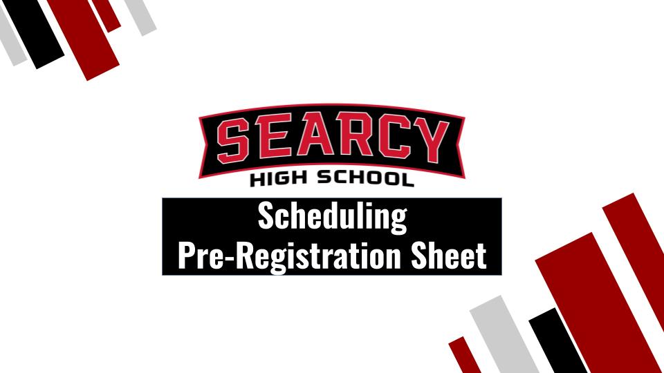 Scheudling Pre-Registration Sheet