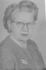 black and white photo of Mrs. Bessie Dehaven