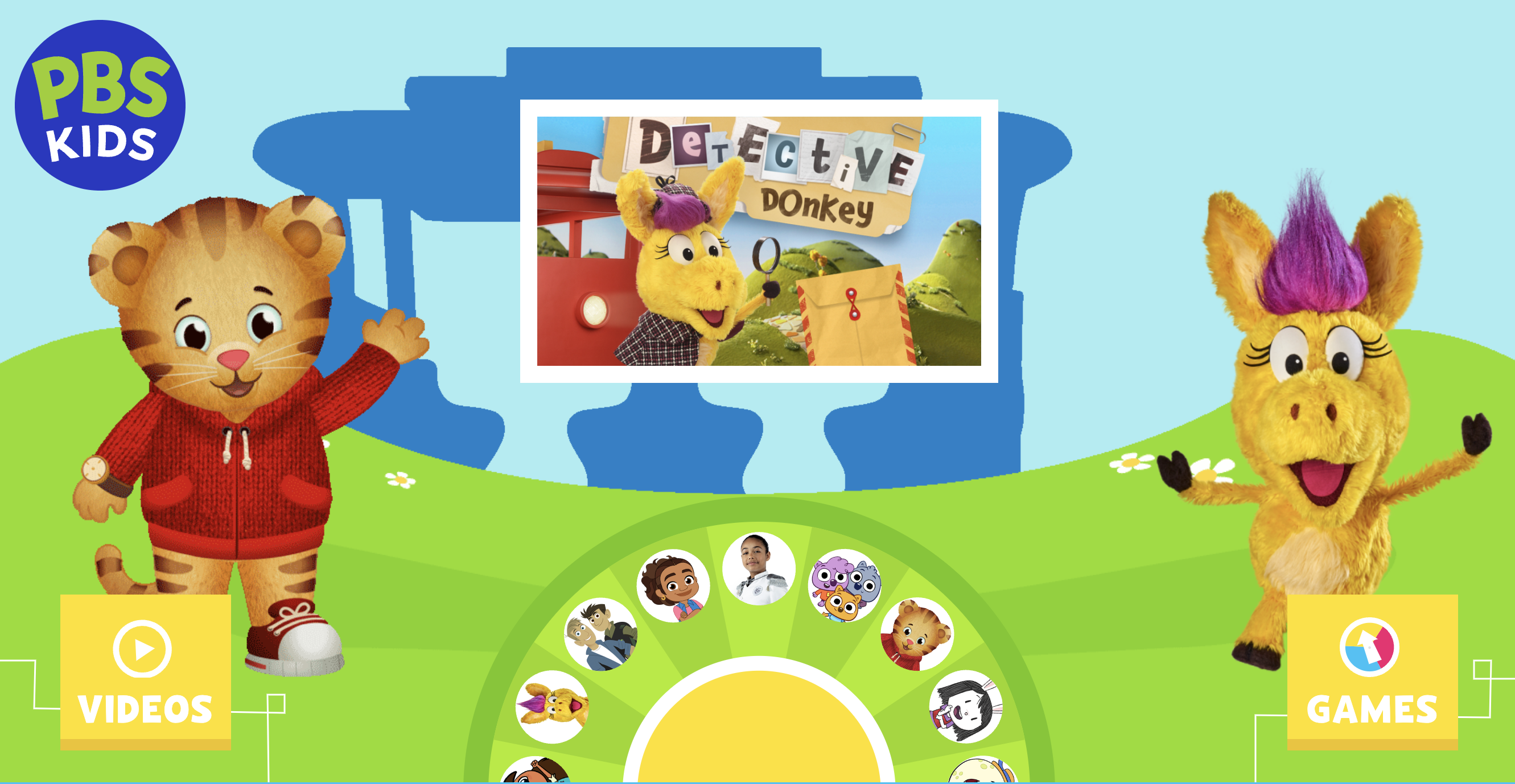 image shows a screenshot of the PBS kids website