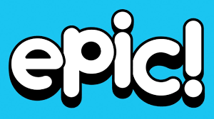 A logo with the word Epic
