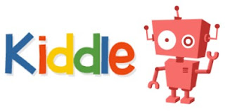 graphic that has a robot and says Kiddle