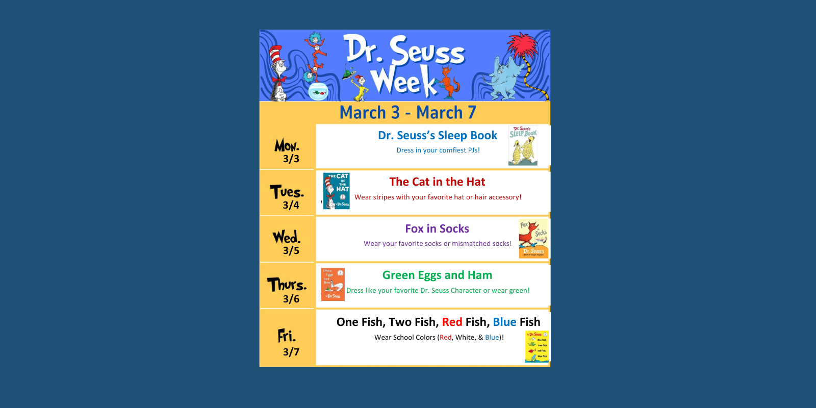 Dr. Seuss Week