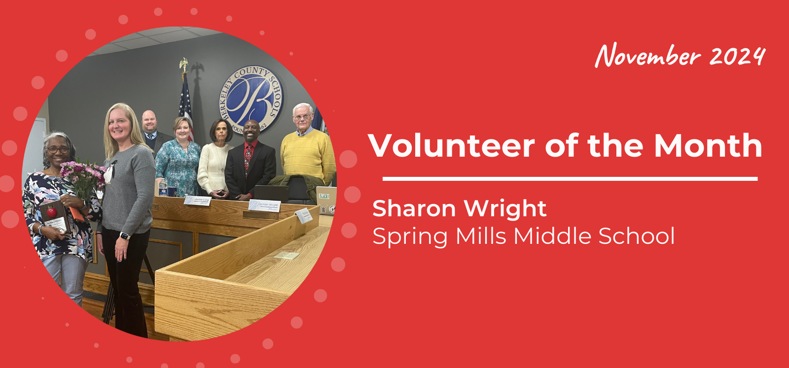 November Volunteer of the Month: Sharon Wright